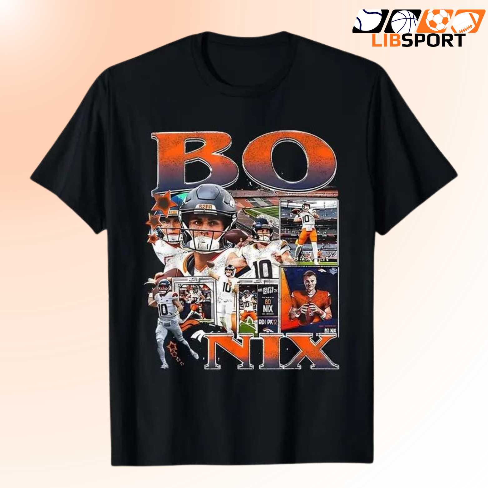 Bo Nix Vintage Denver Broncos T-Shirt, Unisex Game Day Streetwear Shirt